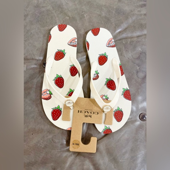 Coach Zayn Flip Flop With Fruit Print # CAR23 Women Size 10.0 US - Picture 1 of 5